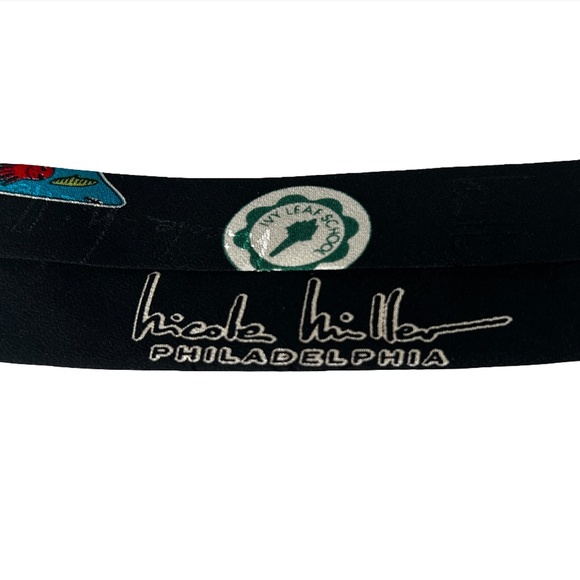 Nicole Miller Necktie Tie 100% Silk Hand Sewn Novelty Graphics City Philadelphia - Picture 2 of 12